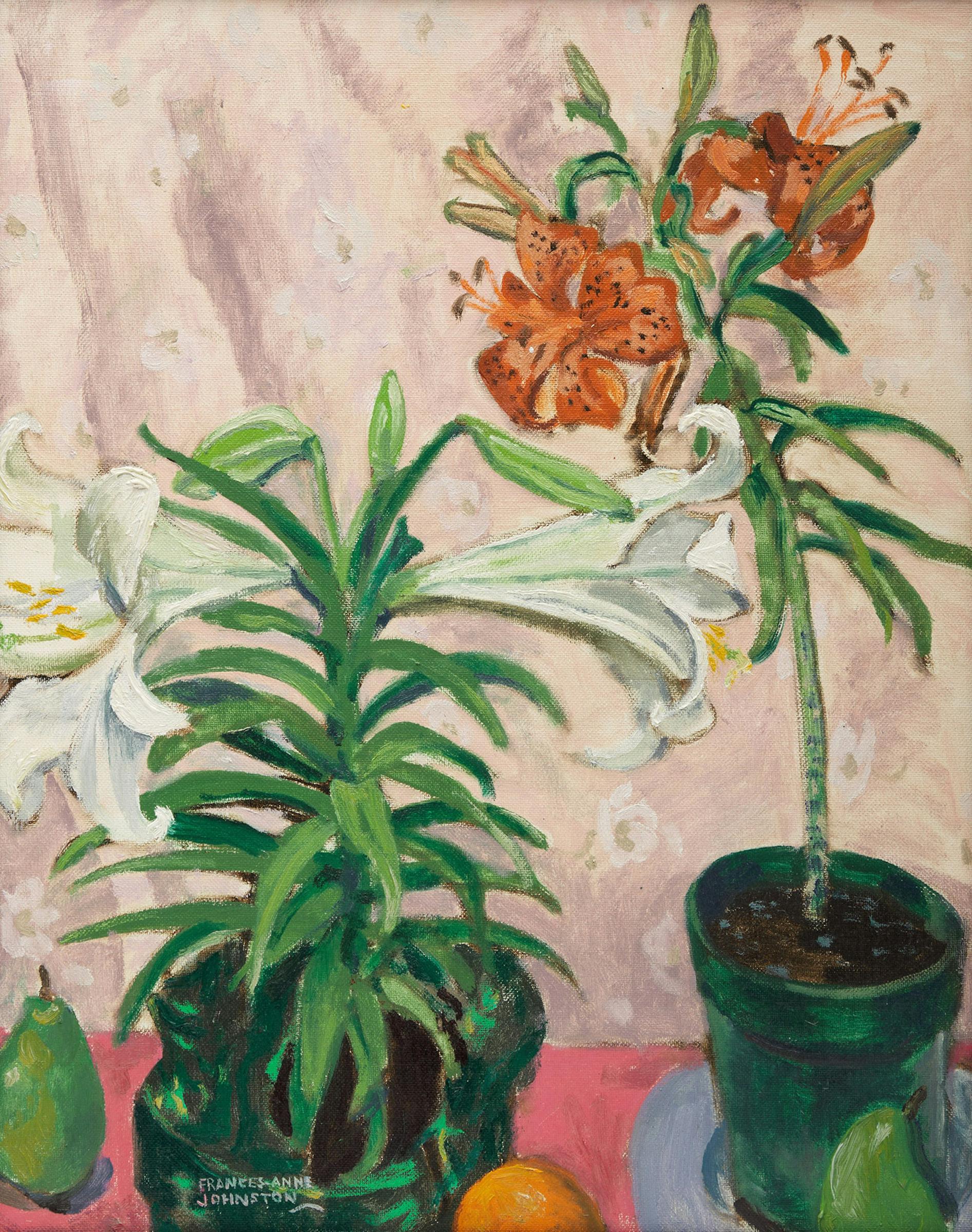 Frances Anne Johnston (1910-1987) - Lily Plants and Fruit, c.1970