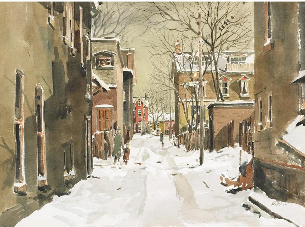 Arto Yuzbasiyan (1948) - Winter Scene, Sackville Place, Toronto