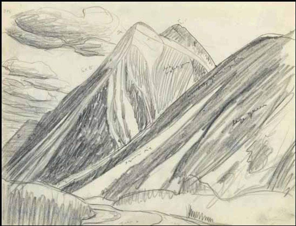 Lawren Stewart Harris (1885-1970) - Rocky Mountain Drawing 9 - 47