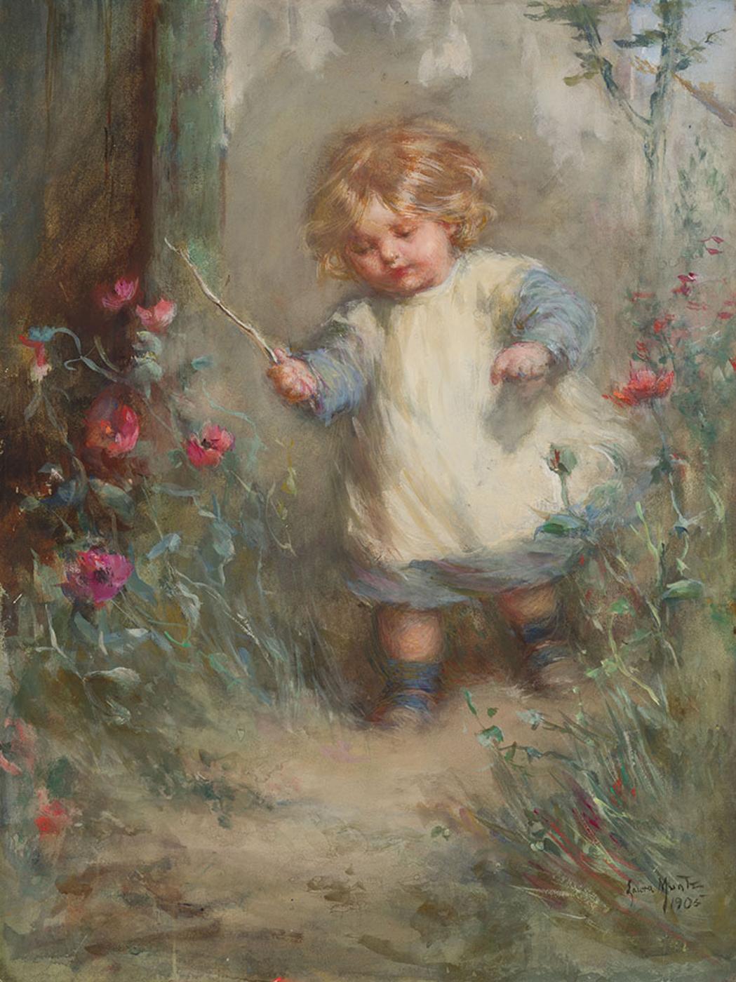 Laura Adelaine Muntz Lyall (1860-1930) - A Little Vandal