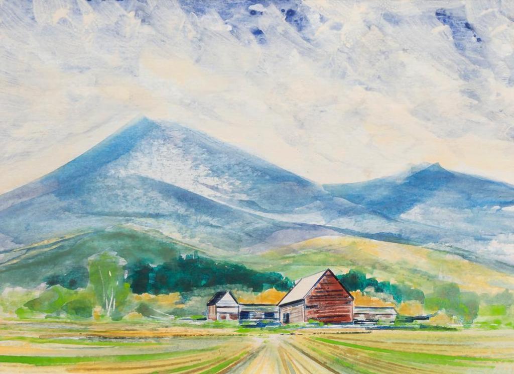 Robert Newton Hurley (1894-1980) - Untitled - Farmstead in the Hills