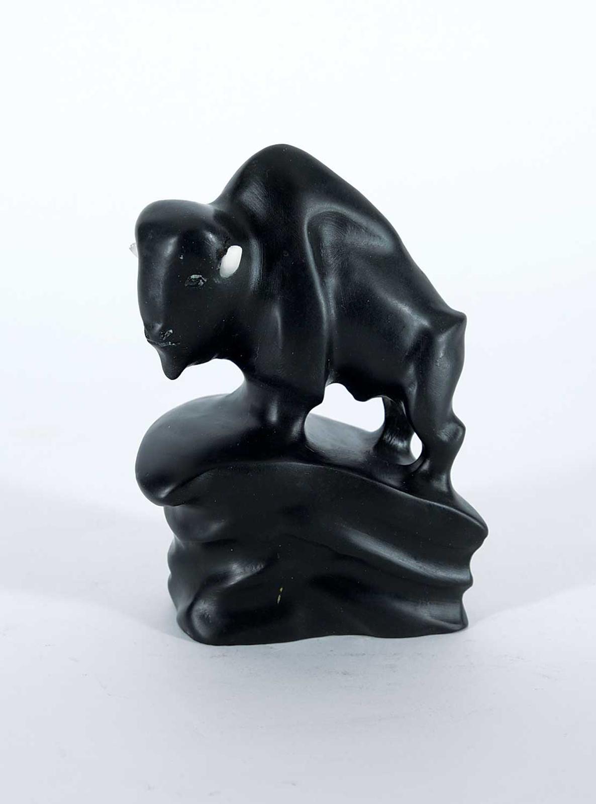 Mark Totan (1953) - Untitled - Black Stone Buffalo