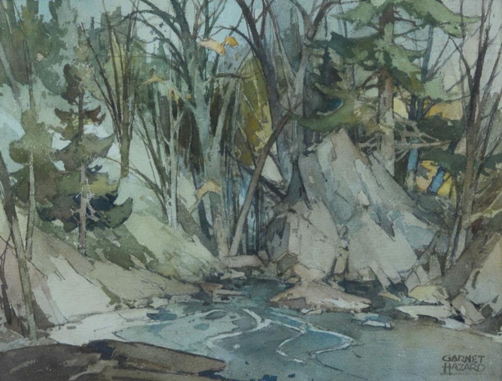 Garnet Hazard (1903-1987) - Winter Creek with Pines