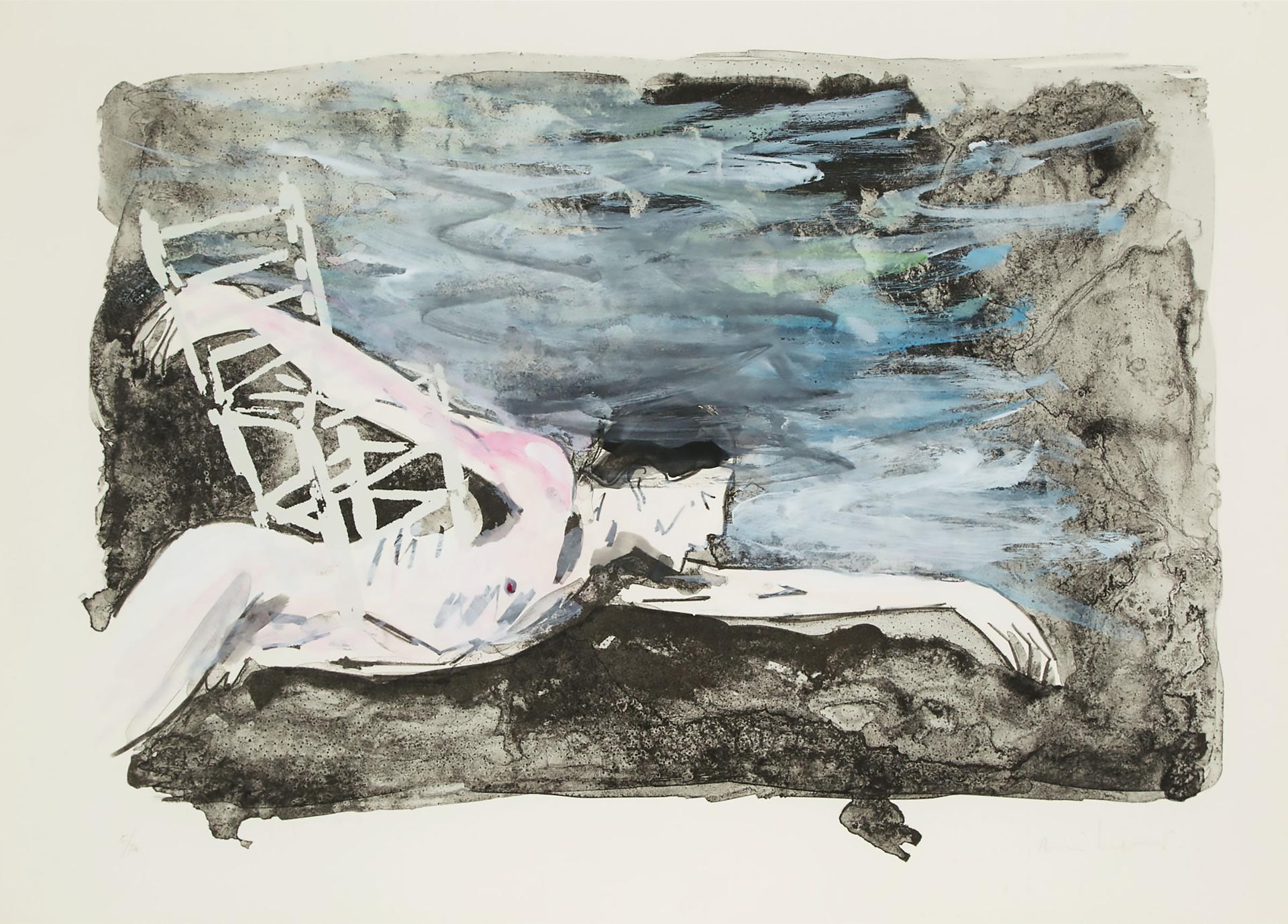 Nino Longobardi (1953) - Untitled (Swimmer And Chair)