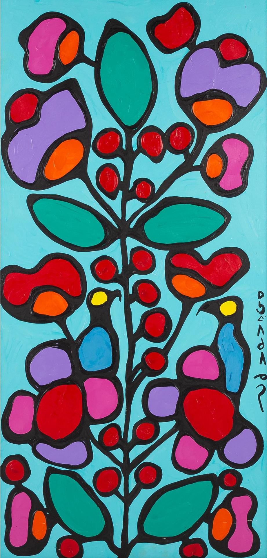 Norval H. Morrisseau (1931-2007) - Tree With Birds