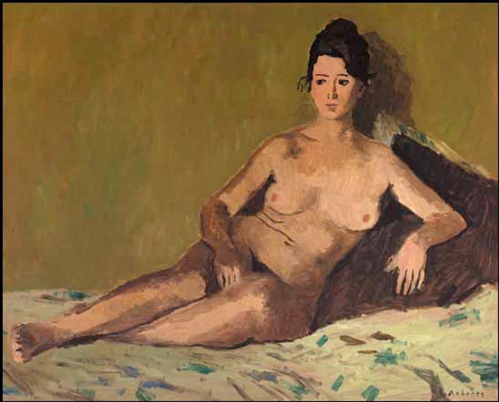 William Goodridge Roberts (1921-2001) - Nude with Black Cushion