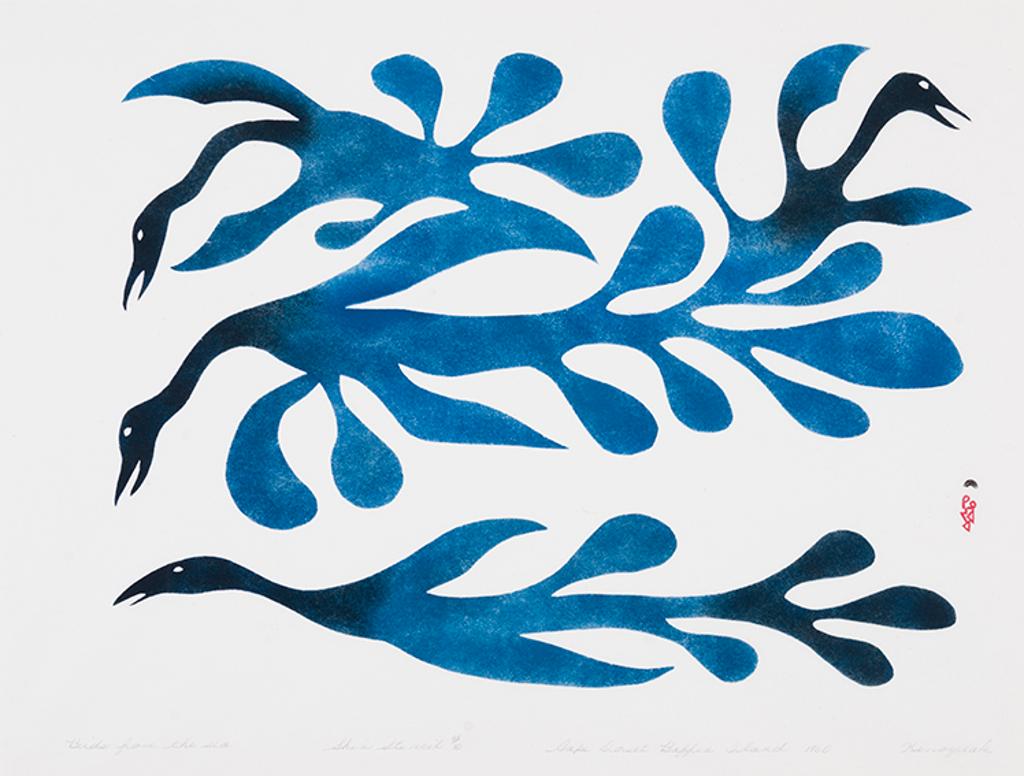 Kenojuak Ashevak (1927-2013) - Birds from the Sea