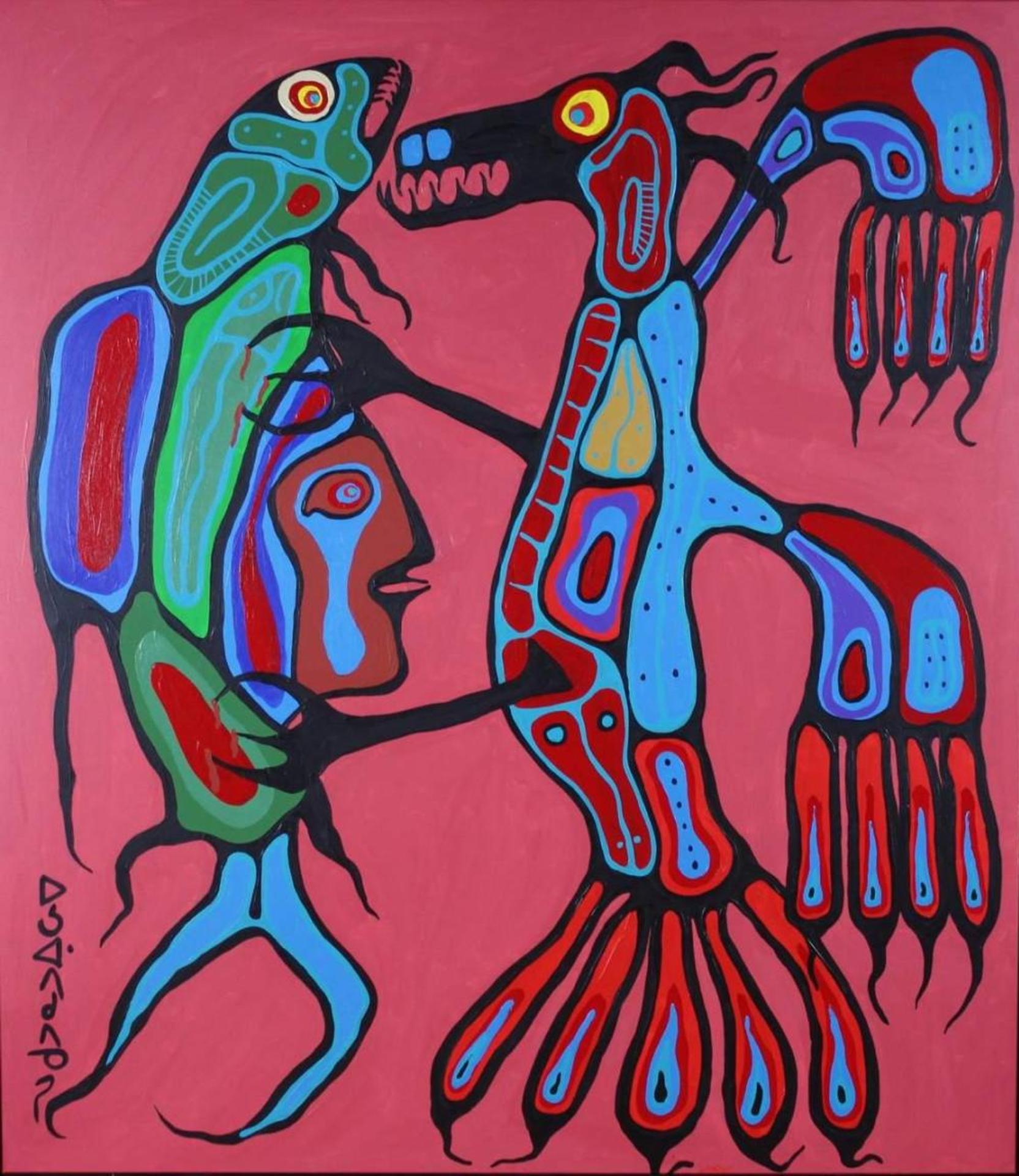 Norval H. Morrisseau (1931-2007) - Spirit and Thunderbird