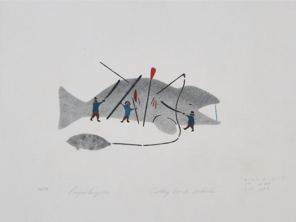 Atungauyak Eeseemailee (1923-1989) - Cutting Up A Whale