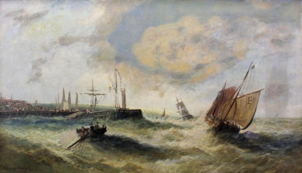 H. Vanden Veigh - Boats in Roigh Seas