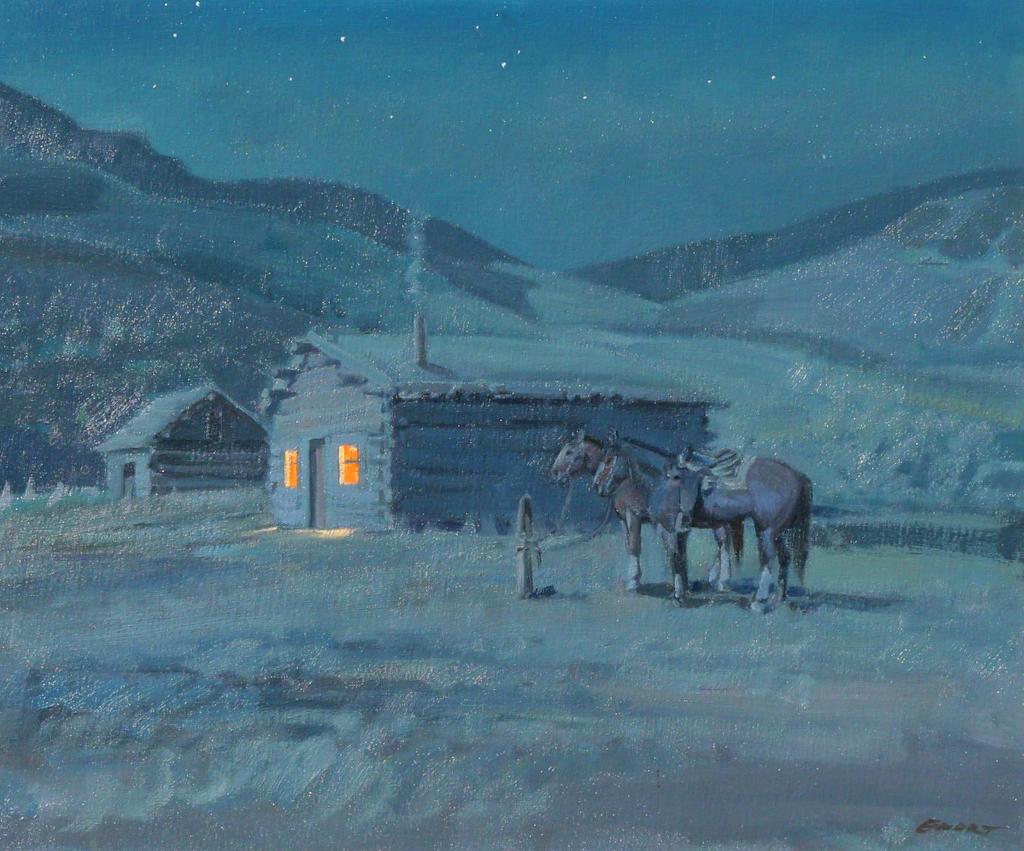 Peter Maxwell Ewart (1918-2001) - Moonlight Night North Of Cache Creek, B.C