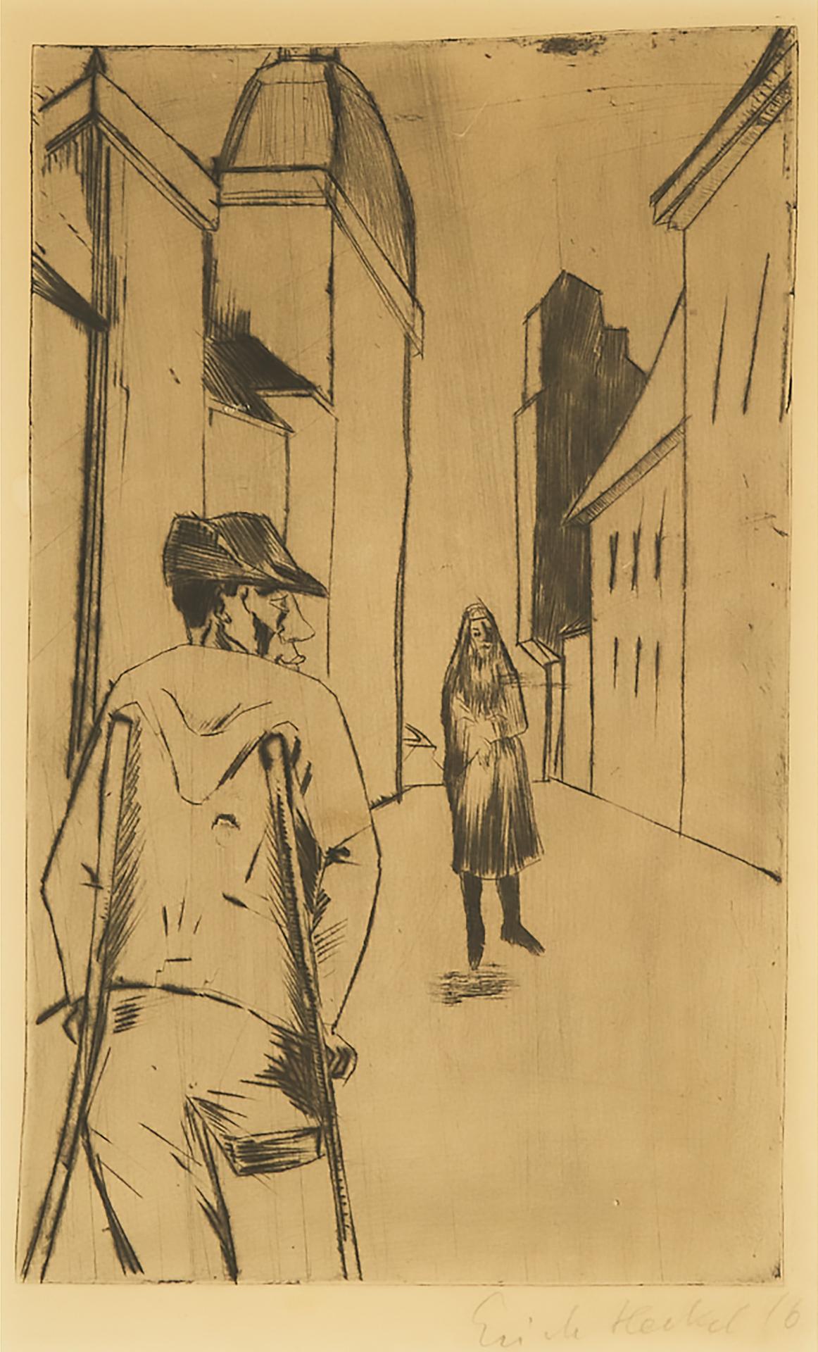 Erich Heckel (1883-1970) - Strasse In Ostende, 1916 [dube, R. 131]