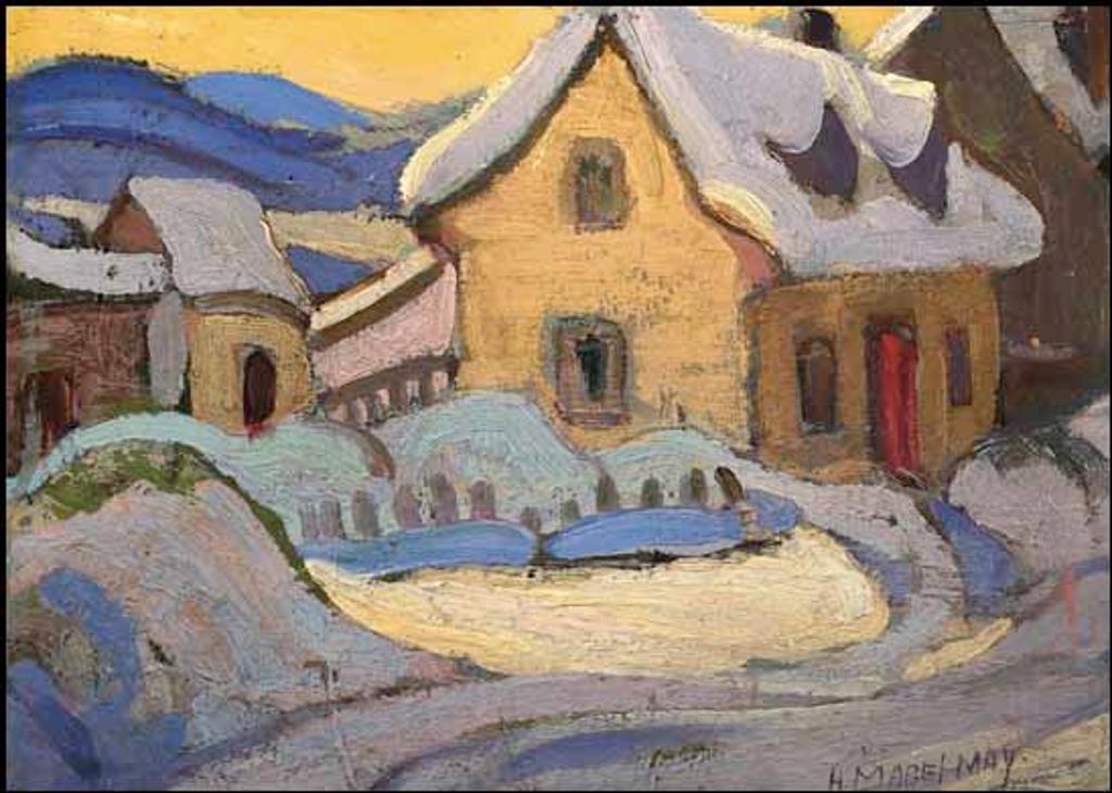 Henrietta Mabel May (1877-1971) - Old Houses, Baie-Saint-Paul / Untitled (verso)