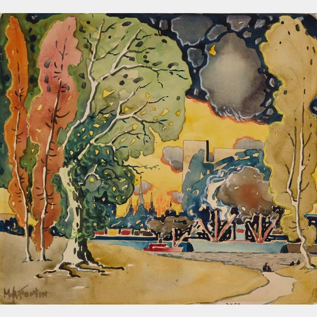 Marc-Aurèle Fortin (1888-1970) - Le Port, Vue De L’Île Sainte Hélène