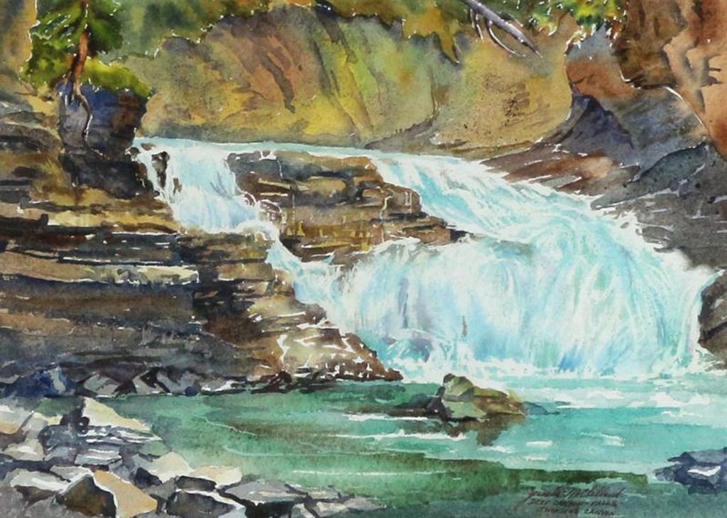 Jeanette McClelland-Brookes (1937) - Deep Canyon Falls, Johnson Canyon, Banff National Park