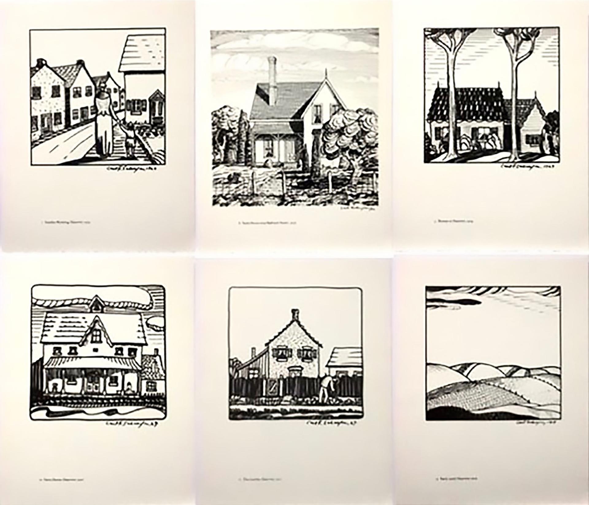 Carl Fellman Schaefer (1903-1995) - 12 Farm Drawings - 1927-1932 (Various Titles)