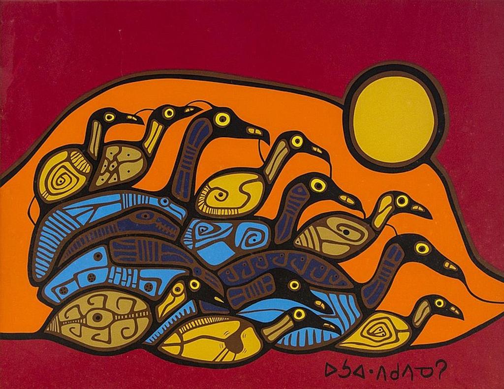 Norval H. Morrisseau (1931-2007) - Untitled - Loon Family