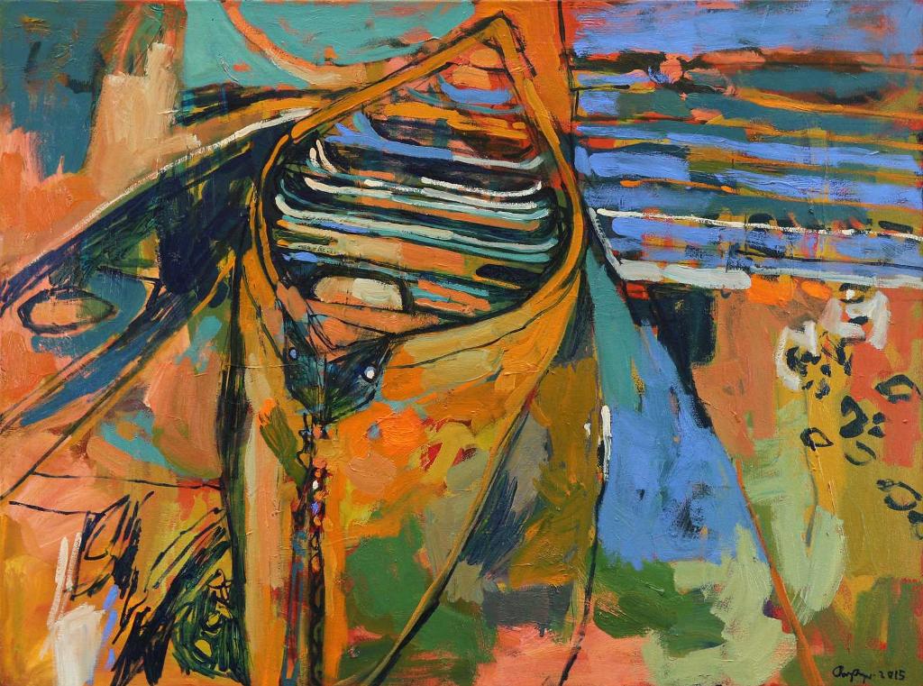 Amy Dryer (1979) - Orange Boat I; 2015