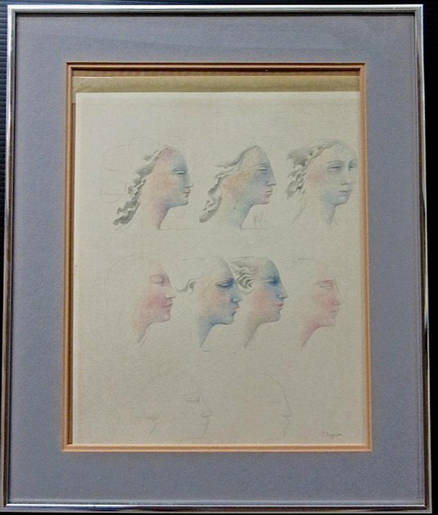 Gary Peter Slipper (1934-2019) - Untitled (Profile Sketches Of A Womans Face); (Sleeping Woman)