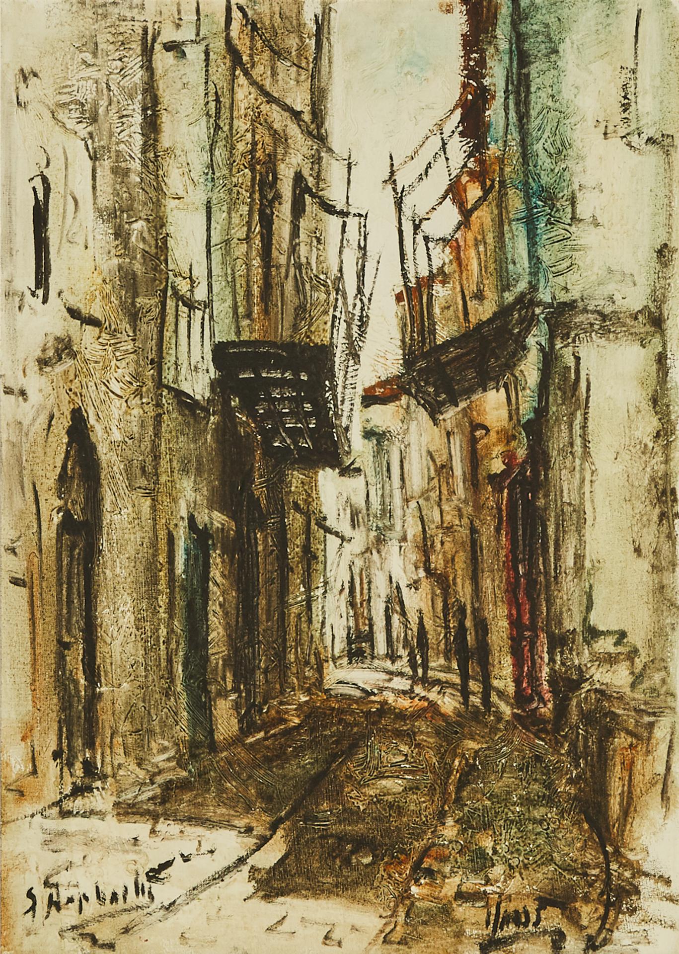 Zvi Raphaeli (1920) - A Street In Safed
