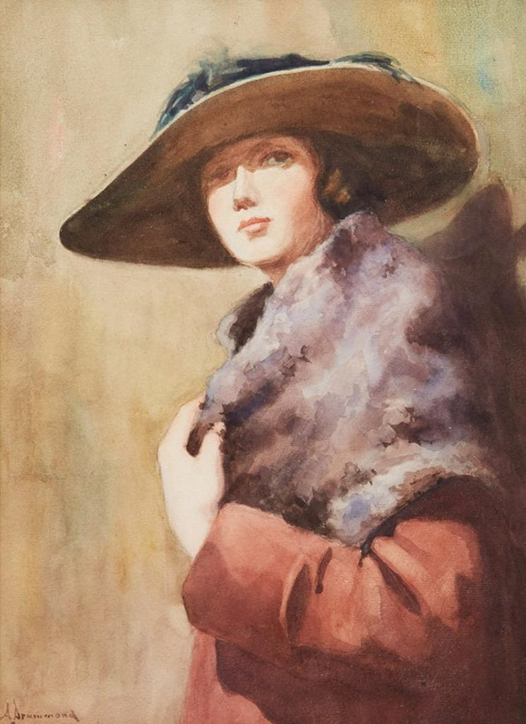 Arthur Alexander Drummond (1891-1977) - Woman in Hat with Fur Stole; Seated Woman