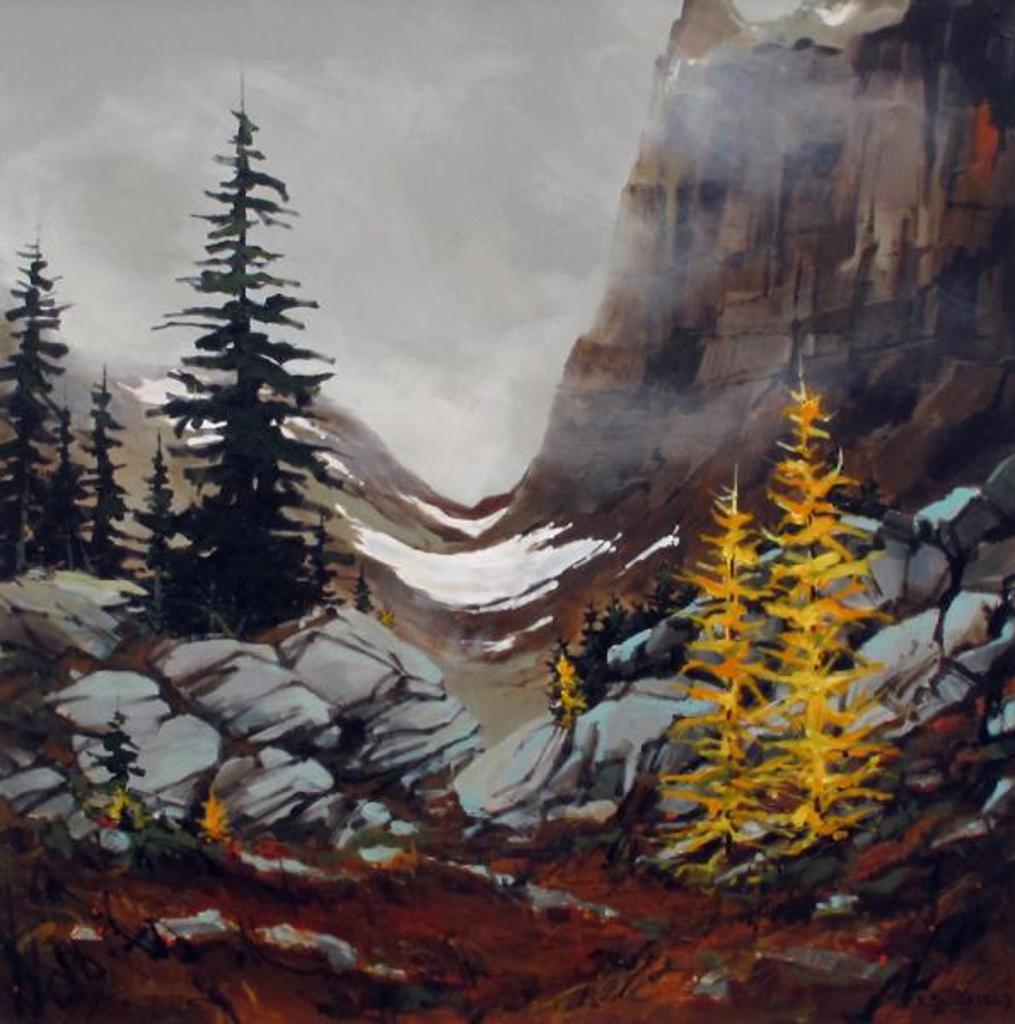 Allan Dunfield (1950) - Autumn In Yoho (West Side Of Opabin Plateau In The Fall As The Larch Turn Brilliant); 2011