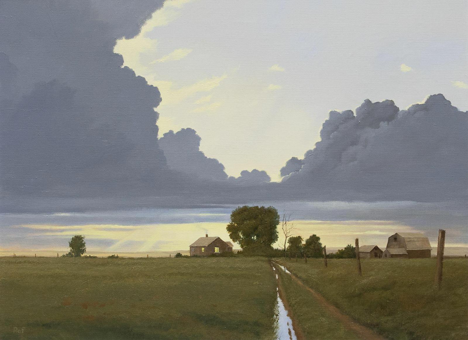 Ted Raftery (1938) - A Rainy Evening; 1997
