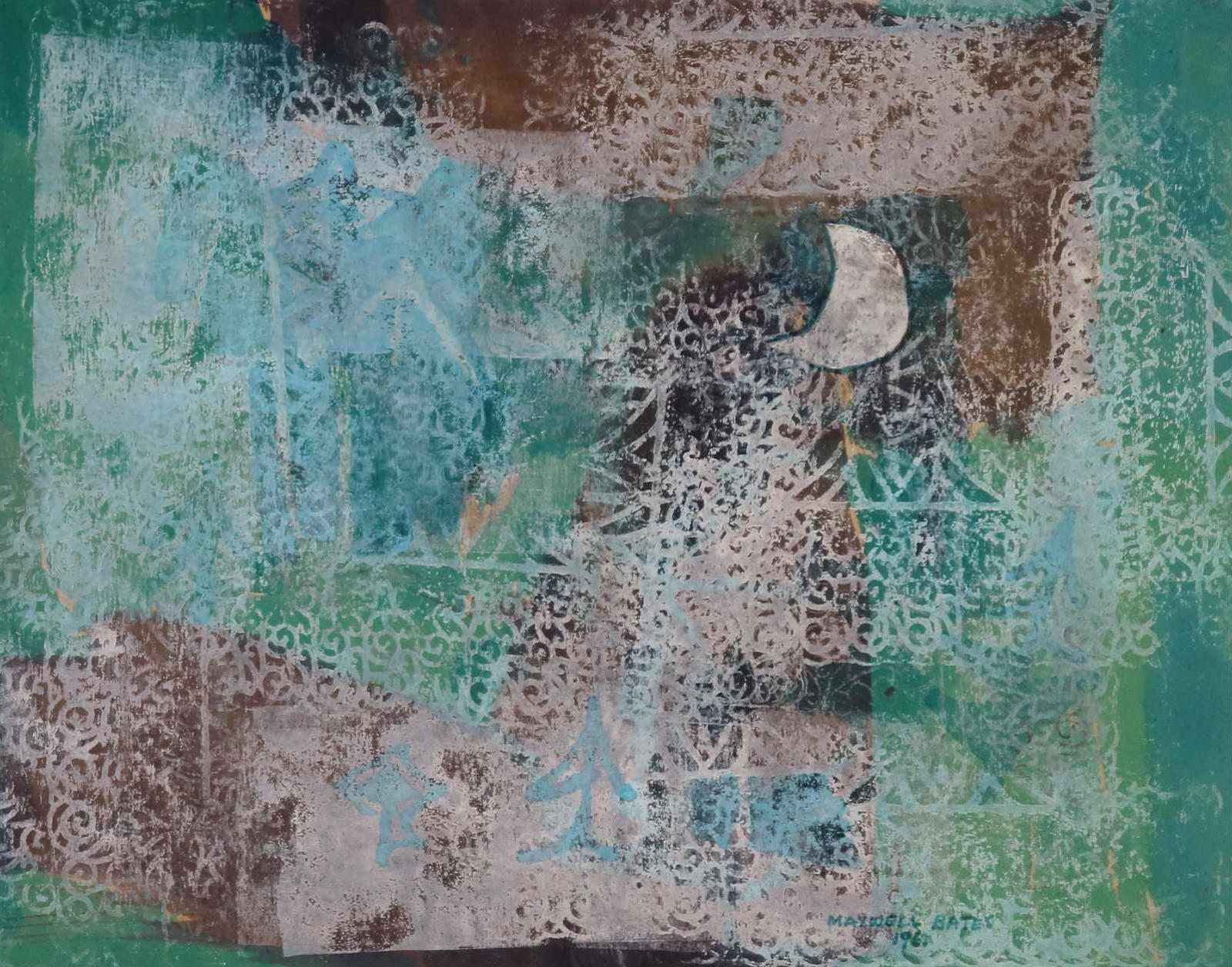 Maxwell Bennett Bates (1906-1980) - Moon Abstract; 1961