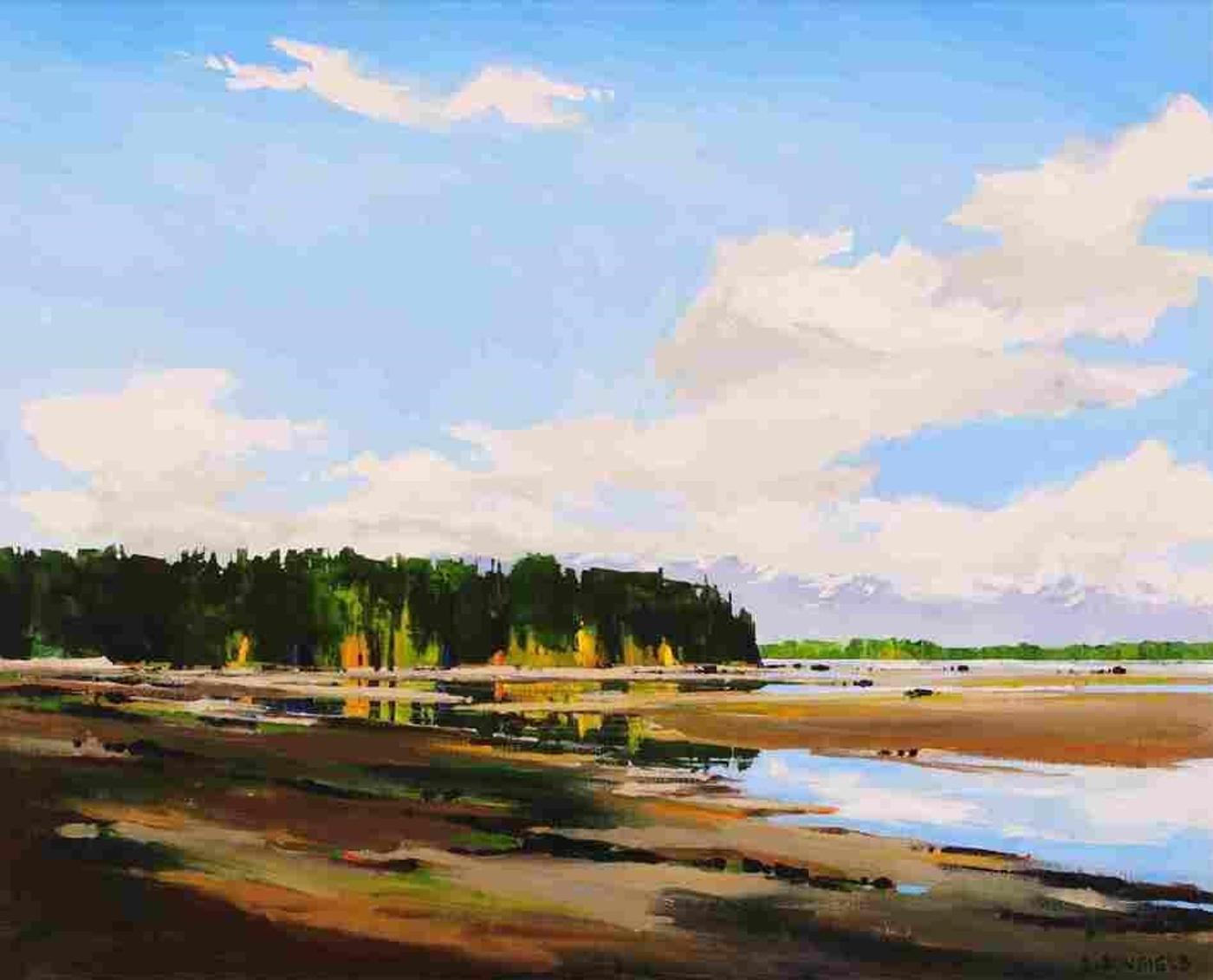 Allan Dunfield (1950) - October Shores (Fall Comes To Qualicum Beach On Vancouver Island); 2013