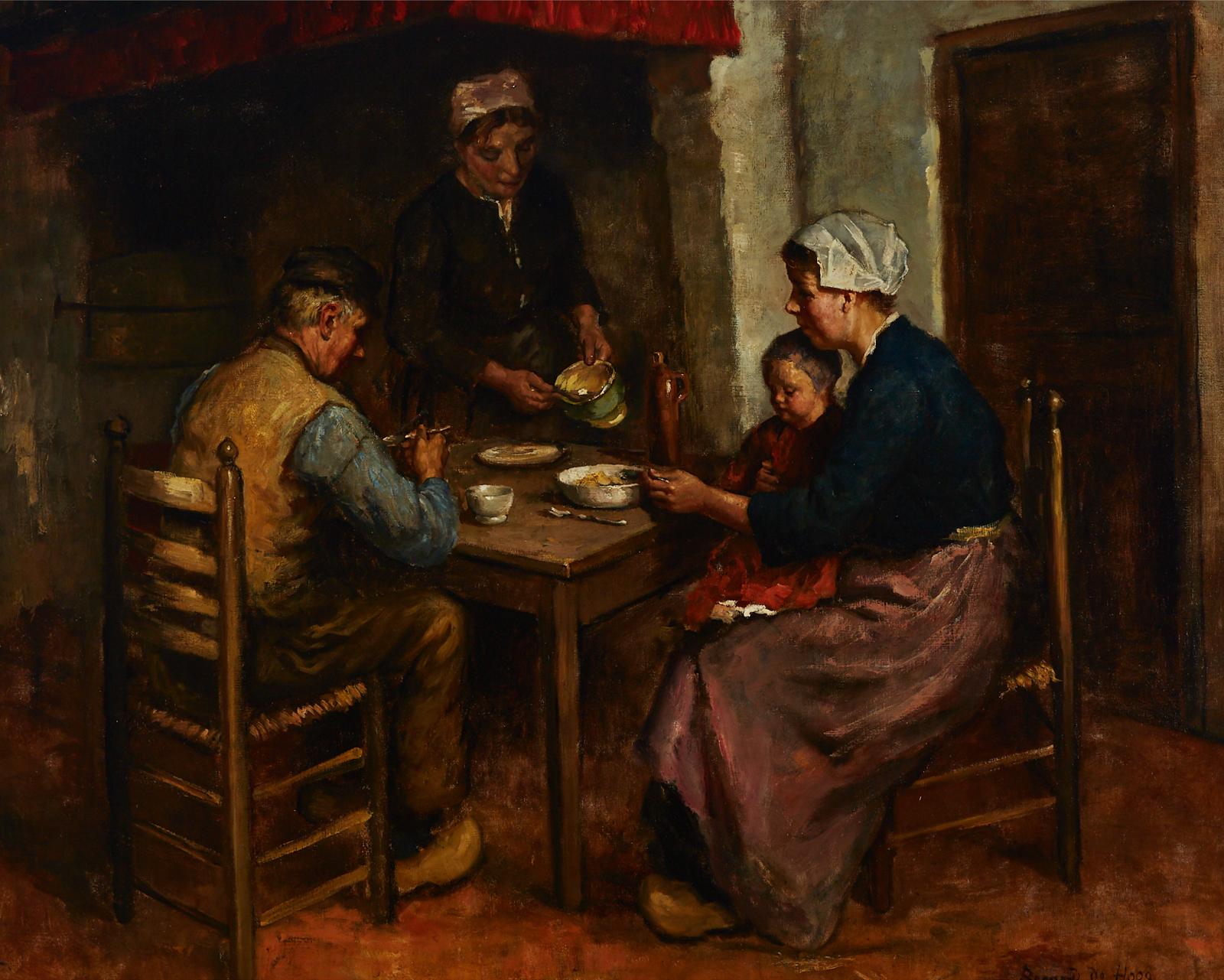 Bernard J. de Hoog (1867-1943) - Frugal Meal