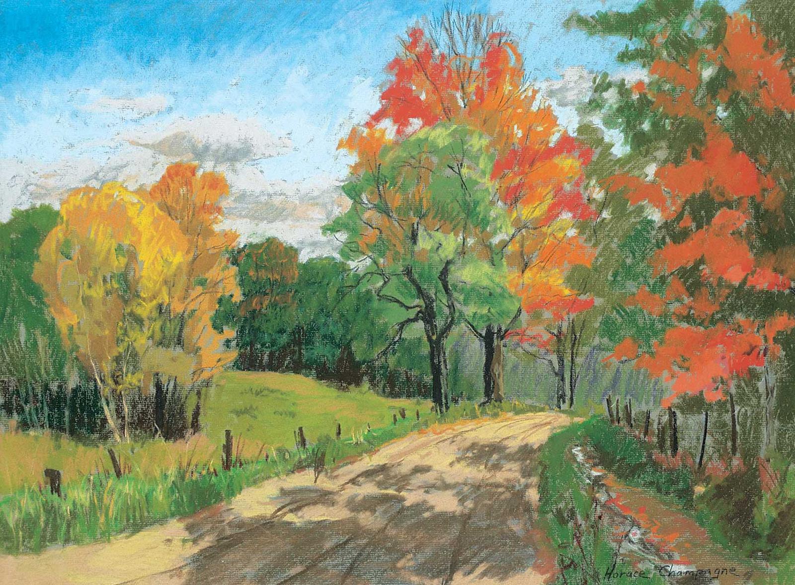 Horace Champagne (1937) - Autumn Road Near St. Angelique, Quebec