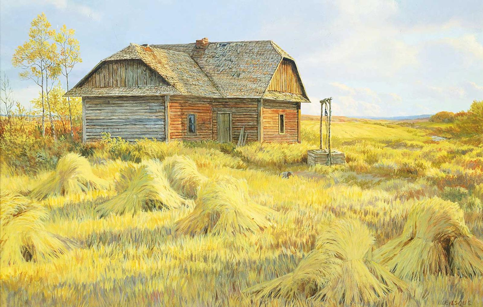 Isabel Levesque (1919-2012) - Untitled - Prairie Barn