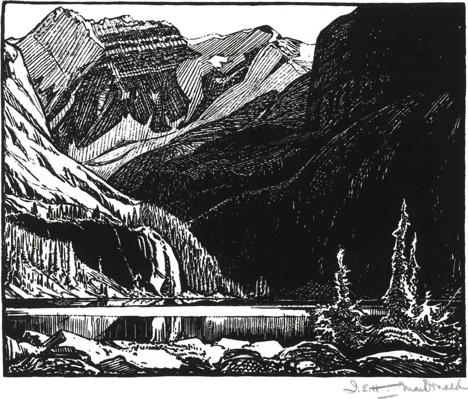 James Edward Hervey (J.E.H.) MacDonald (1873-1932) - A Glacial Lake, Rocky Mountains; 1925