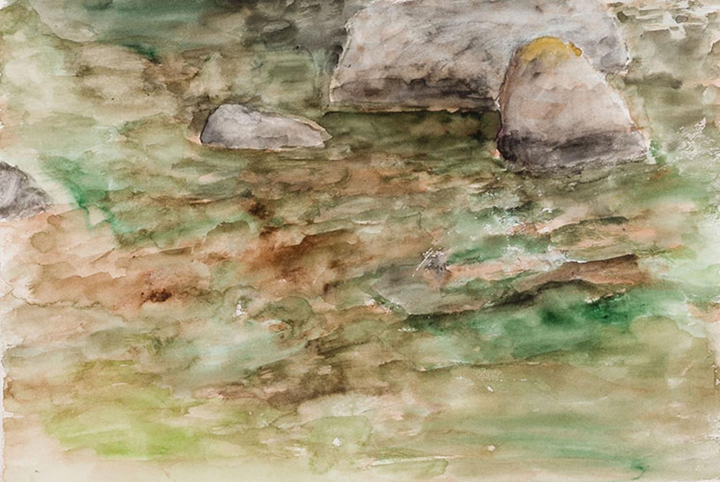 Betty Roodish Goodwin (1923-2008) - Untitled (Stones in water)