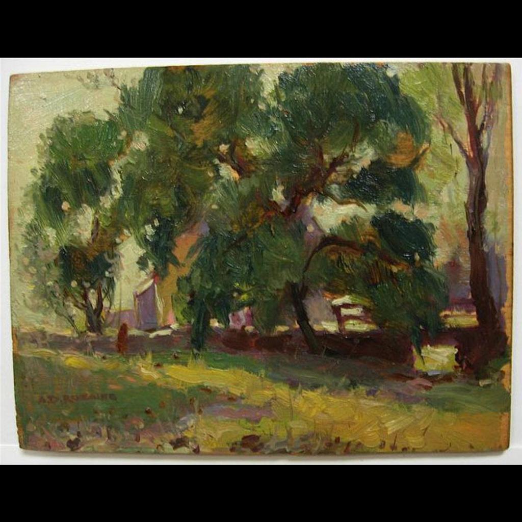 Arthur Dominique Rozaire (1879-1922) - Trees, Figure And House