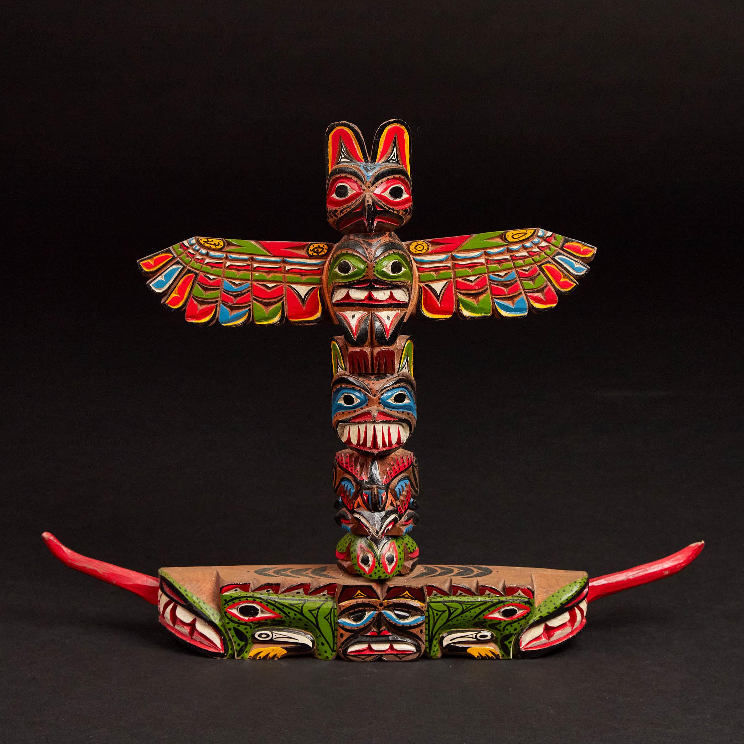 Raymond (Ray) Williams - Sisiutl Model Totem Pole, 1965