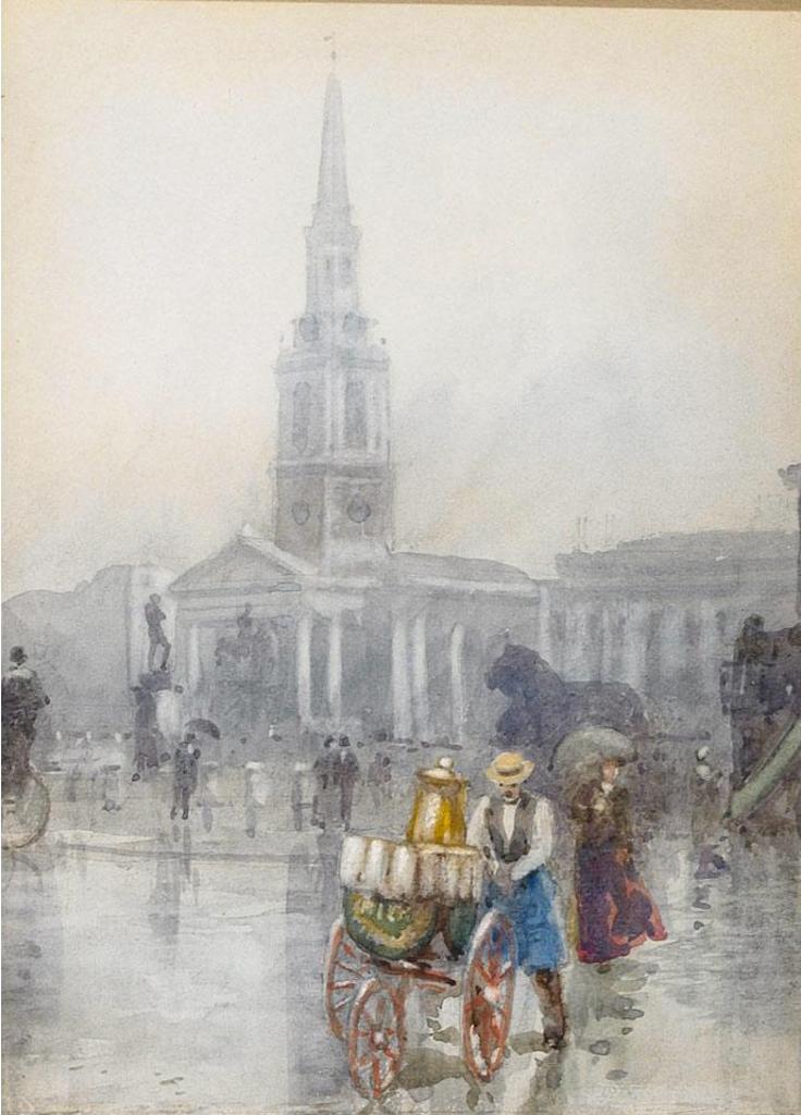 Frederic Martlett Bell-Smith (1846-1923) - St. Mary-Le-Strand, Trafalgar Square, London