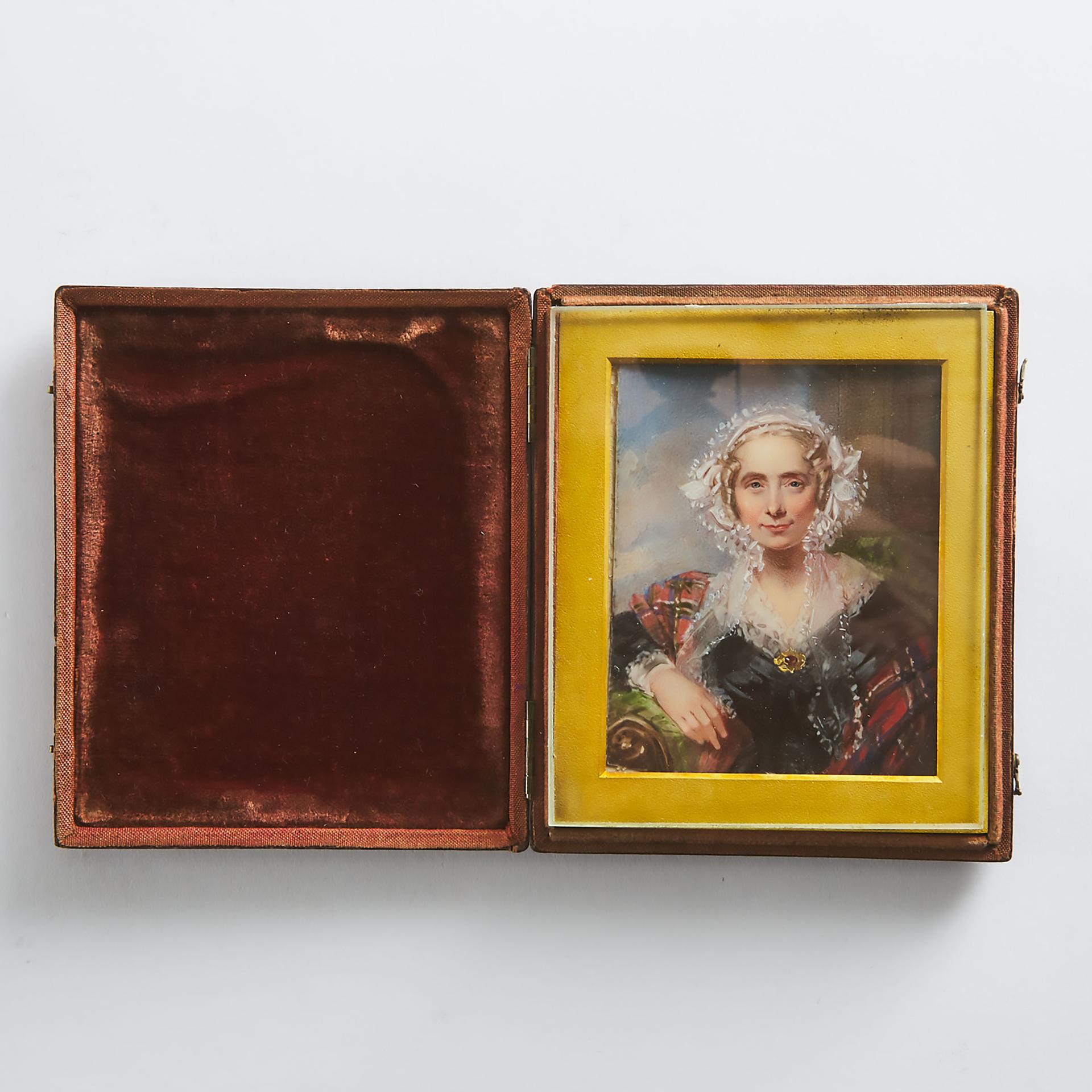 George Richmond - Portrait Miniature Of Mrs. William Fothergill Robinson