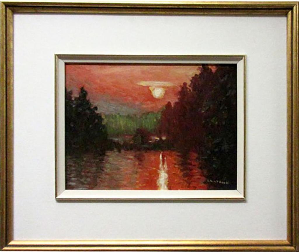 David Arathoon (1959) - Sunset On Lake Washagami I