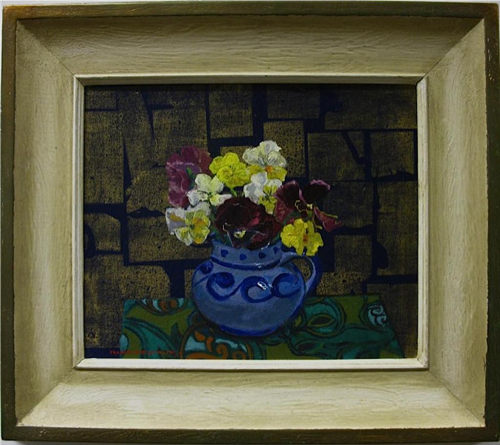 Frances Anne Johnston (1910-1987) - Pansies In A Blue Vase