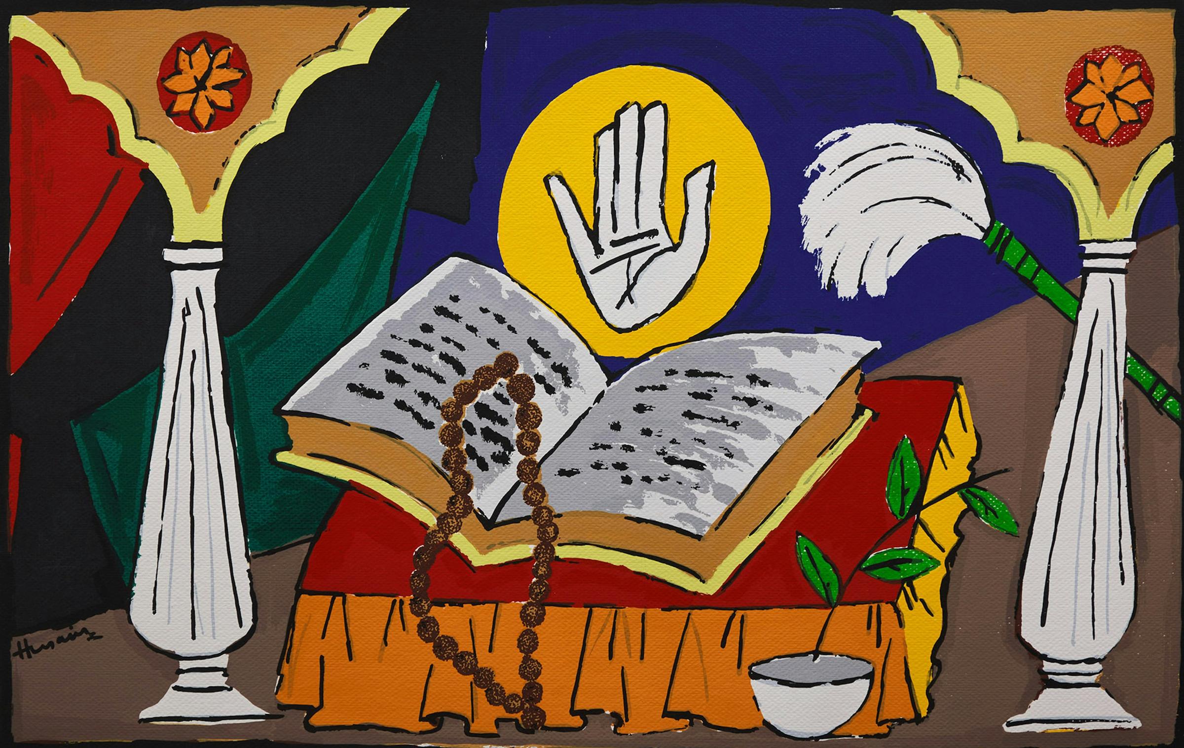 Maqbool Fida Husain (1915-2011) - Guru Granth Saheb