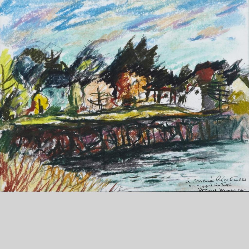 Henri Leopold Masson (1907-1996) - Shoreline With Cottages, Autumn