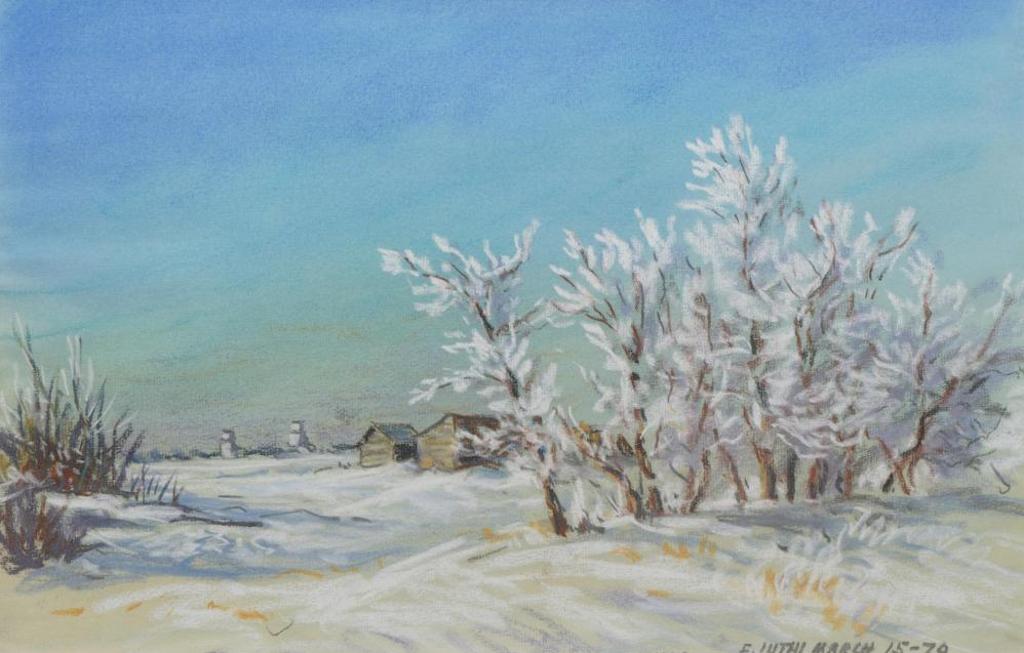 Ernest (Ernie) Luthi (1906-1983) - Untitled - Hoar Frost Trees