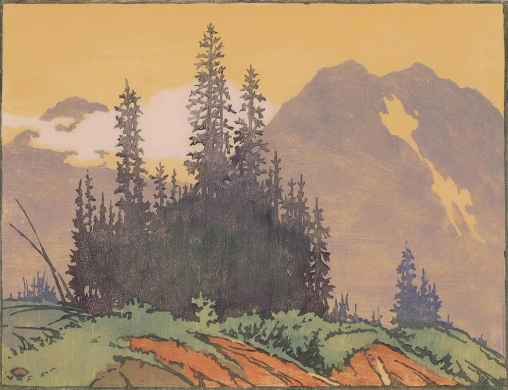 Hubert Valentine Fanshaw (1878-1940) - Dawn In The Rockies