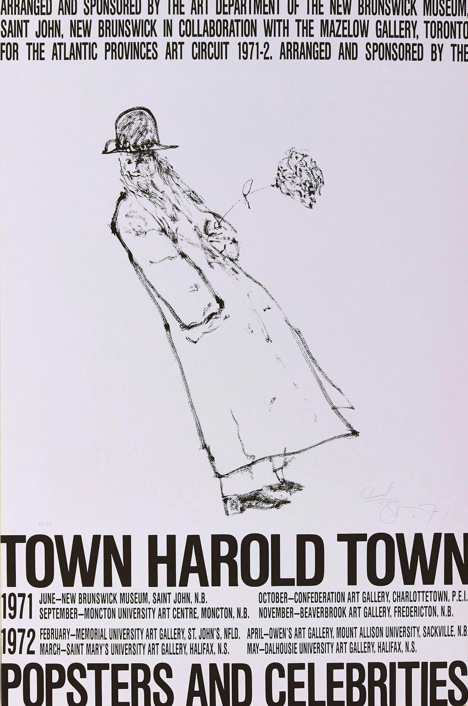 Harold Barling Town (1924-1990) - Popsters and Celebrities; Harold Town: French Post Card Drawings