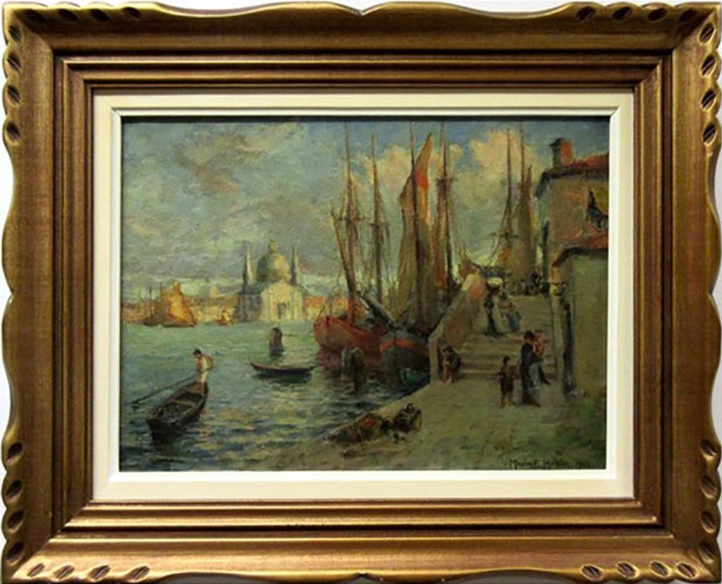 Marion Eve Mattice (1878-1956) - View Across The Harbour - Venice