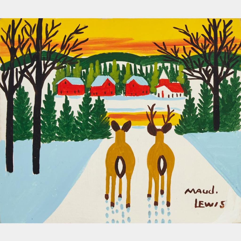 Maud Kathleen Lewis (1903-1970) - Deer