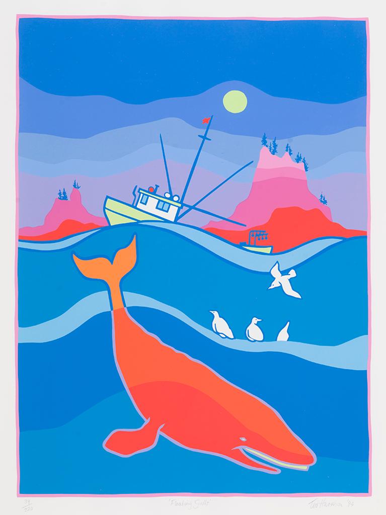 Ted Harrison (1926-2015) - Floating Gulls