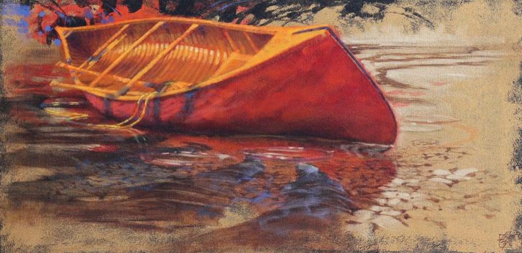 Ken Campbell - Red Canoe On Sandbar; 2004