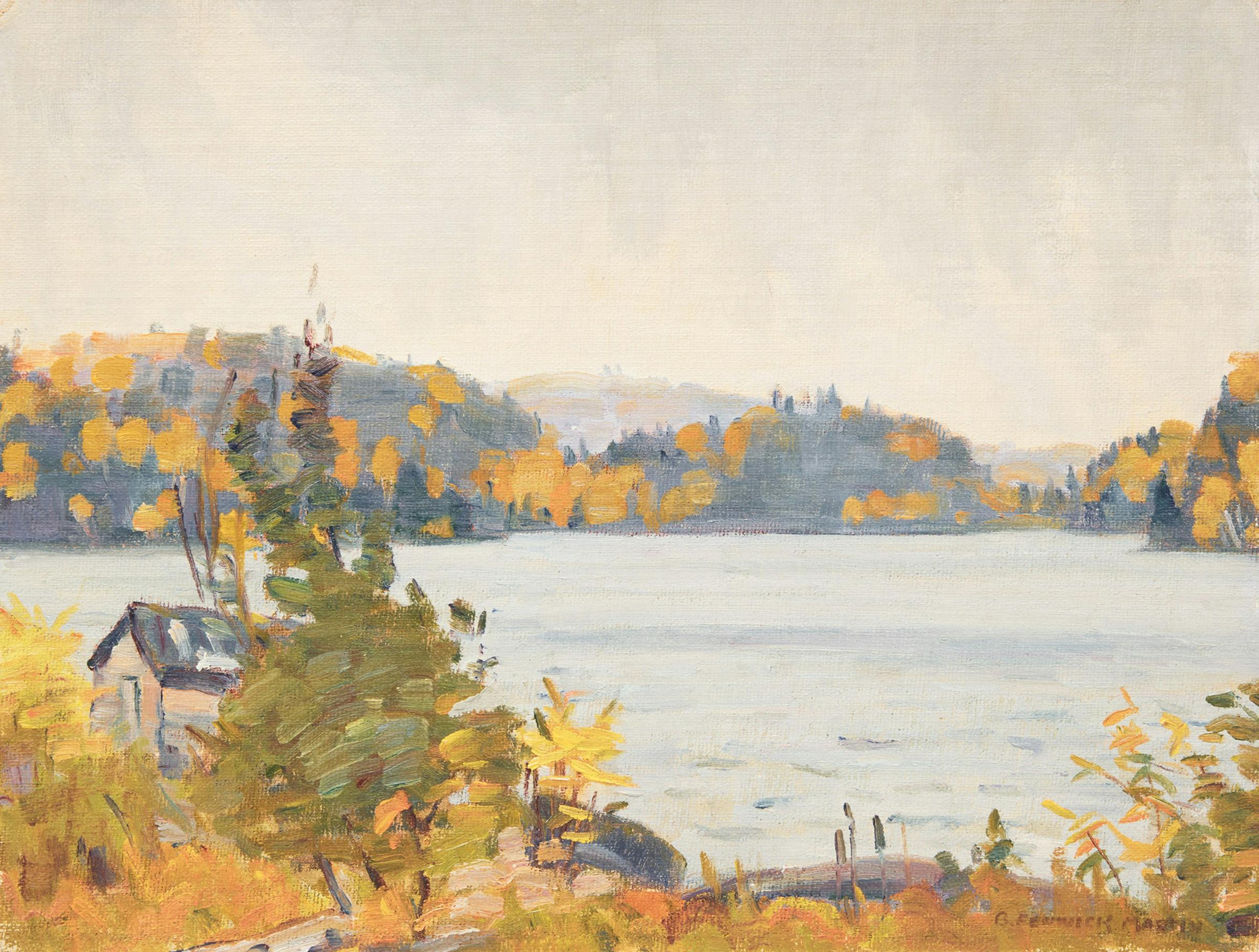 Bernice Fenwick Martin (1902-1999) - Rain over Jameson Lake, Bancroft